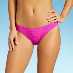 Juniors' Textured Cheeky Bikini Bottom - Xhilaration™ Hot Pink -Swimsuits Popular Store unnamed file 2771