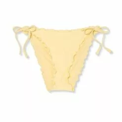 Juniors' Ruffle High Leg Scoop Bikini Bottom - Xhilaration™ Light Yellow -Swimsuits Popular Store unnamed file 2790