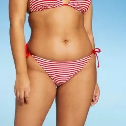 Juniors' String Bikini Bottom - Xhilaration™ Red/White Stripe -Swimsuits Popular Store unnamed file 2810