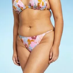 Juniors' Strappy Bikini Bottom - Xhilaration™ Abstract Floral Print -Swimsuits Popular Store unnamed file 2821