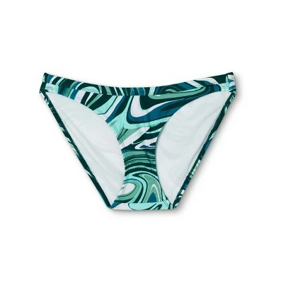 Juniors' High Leg Scoop Bikini Bottom - Xhilaration™ Blue Swirl Print 7 Juniors' High Leg Scoop Bikini Bottom - Xhilaration™ Blue Swirl Print - Image 5