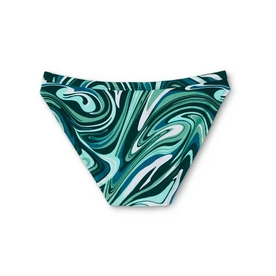 Juniors' High Leg Scoop Bikini Bottom - Xhilaration™ Blue Swirl Print 8 Juniors' High Leg Scoop Bikini Bottom - Xhilaration™ Blue Swirl Print - Image 6