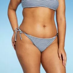 Juniors' String Bikini Bottom - Xhilaration™ Navy/White Stripe -Swimsuits Popular Store unnamed file 2860