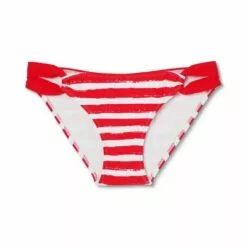 Juniors' Scarf Tab Bikini Bottom - Xhilaration™ Red/White Stripe -Swimsuits Popular Store unnamed file 2873