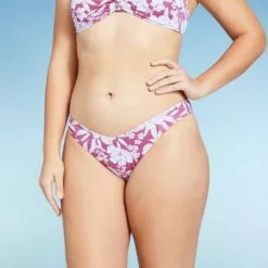 Juniors' Ribbed Cheeky High V-Leg Bikini Bottom - Xhilaration™ Berry Pink Floral Print 15 Juniors' Ribbed Cheeky High V-Leg Bikini Bottom - Xhilaration™ Berry Pink Floral Print -Swimsuits Popular Store unnamed file 2882