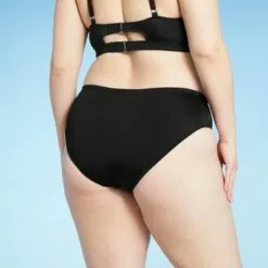 Juniors' Plus Size Ribbed Cheeky Hipster Bikini Bottom - Xhilaration™ Yellow