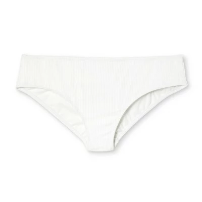 Juniors' Plus Size Ribbed Cheeky Hipster Bikini Bottom - Xhilaration™ White 5 Juniors' Plus Size Ribbed Cheeky Hipster Bikini Bottom - Xhilaration™ White - Image 3