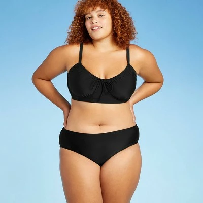 Juniors' Plus Size Hipster Bikini Bottom - Xhilaration™ Black 4 Juniors' Plus Size Hipster Bikini Bottom - Xhilaration™ Black - Image 2