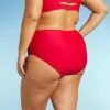 Women's Plus Size High Waist Bikini Bottom - Kona Sol™ Red 2 Women's Plus Size High Waist Bikini Bottom - Kona Sol™ Red -Swimsuits Popular Store unnamed file 2961