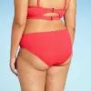 Juniors' Plus Size Ribbed Cheeky Hipster Bikini Bottom - Xhilaration™ Coral Pink -Swimsuits Popular Store unnamed file 2976