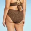 Juniors' Plus Size Ribbed Cheeky Hipster Bikini Bottom - Xhilaration™ Brown -Swimsuits Popular Store unnamed file 2992