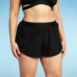 Women's Plus Size Quick Dry Dolphin Swim Shorts - Kona Sol™ Black -Swimsuits Popular Store unnamed file 3047