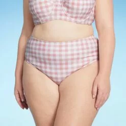 Women's Plus Size Spring it on Me High Waist Bikini Bottom - Kona Sol™ Pink -Swimsuits Popular Store unnamed file 3064