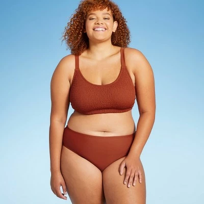 Juniors' Plus Size Hipster Bikini Bottom - Xhilaration™ Rust 4 Juniors' Plus Size Hipster Bikini Bottom - Xhilaration™ Rust - Image 2
