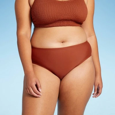 Juniors' Plus Size Hipster Bikini Bottom - Xhilaration™ Rust 7 Juniors' Plus Size Hipster Bikini Bottom - Xhilaration™ Rust - Image 5
