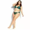 CITY CHIC | Ingrid Animal Bikini Brief - jade -Swimsuits Popular Store unnamed file 3160