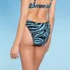 Women's Ruffle Cheeky Bikini Bottom - Shade & Shore™ Teal Animal Print -Swimsuits Popular Store unnamed file 3167