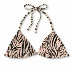 Juniors' Ribbed Triangle Bikini Top - Xhilaration™ Orange Animal Print -Swimsuits Popular Store unnamed file 3192