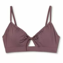 Women's Tunneled Tie-Front Bikini Top - Shade & Shore™ Dusk Purple -Swimsuits Popular Store unnamed file 3210