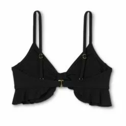 Juniors Ribbed Ruffle Tie-Front Bralette Bikini Top - Xhilaration™ Light Pink -Swimsuits Popular Store unnamed file 3241