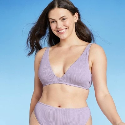 Women's Tall Triangle Bralette Bikini Top - Shade & Shore™ Lilac Purple Lurex 5 Women's Tall Triangle Bralette Bikini Top - Shade & Shore™ Lilac Purple Lurex - Image 3