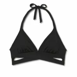 Women's Faux Wrap Bikini Top - Kona Sol™ Mudstone Blue -Swimsuits Popular Store unnamed file 3282