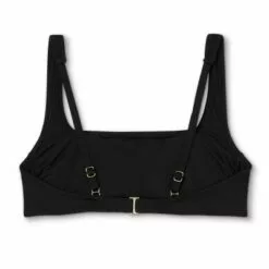 Women's Simple Square Neck Over the Shoulder Bikini Top - Kona Sol™ Black -Swimsuits Popular Store unnamed file 3307