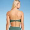 Women's Lightly Lined Twist-Front Crepe Textured Bandeau Bikini Top - Shade & Shore™ Cactus Green -Swimsuits Popular Store unnamed file 3308