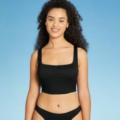 Juniors' Smocked Longline Bikini Top - Xhilaration™ Sage Green -Swimsuits Popular Store unnamed file 3334