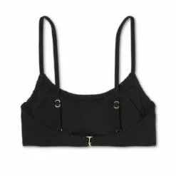 Juniors' Smocked Bralette Bikini Top - Xhilaration™ Black -Swimsuits Popular Store unnamed file 3355