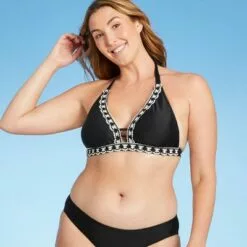 Women's Crochet Detail Bikini Top - Kona Sol™ Black -Swimsuits Popular Store unnamed file 3370