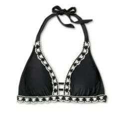 Women's Crochet Detail Bikini Top - Kona Sol™ Black -Swimsuits Popular Store unnamed file 3372