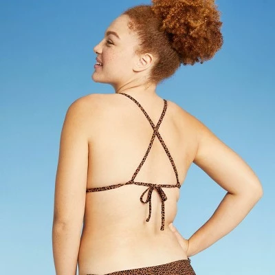 Juniors' Ribbed Triangle Bikini Top - Xhilaration™ Multi Animal Print 6 Juniors' Ribbed Triangle Bikini Top - Xhilaration™ Multi Animal Print - Image 4