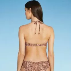 Women's Lightly Lined Ruffle Bikini Top - Shade & Shore™ Animal Print