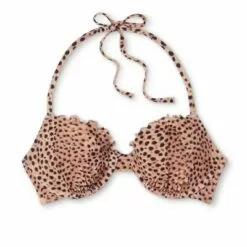 Women's Lightly Lined Ruffle Bikini Top - Shade & Shore™ Animal Print -Swimsuits Popular Store unnamed file 3402