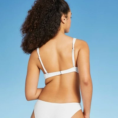 Juniors' Ribbed Underwire Bikini Top - Xhilaration™ White 6 Juniors' Ribbed Underwire Bikini Top - Xhilaration™ White - Image 4