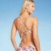 Women's Lightly Lined Twist-Front Plunge Bikini Top - Shade & Shore™ White Tropical Print -Swimsuits Popular Store unnamed file 3422