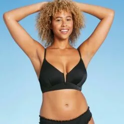 Women's Ribbed V-Wire Bikini Top - Shade & Shore™ Black 10 Women's Ribbed V-Wire Bikini Top - Shade & Shore™ Black -Swimsuits Popular Store unnamed file 3454