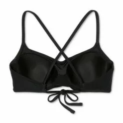 Women's Light Lift Ribbed Square Neck Bikini Top - Shade & Shore™ Black -Swimsuits Popular Store unnamed file 3463