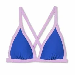 Juniors' Stitched Trim Triangle Bikini Top - Xhilaration™ Cobalt -Swimsuits Popular Store unnamed file 3481