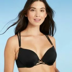 Women's Push-Up Double Strap Bikini Top - Shade & Shore™ White -Swimsuits Popular Store unnamed file 3490