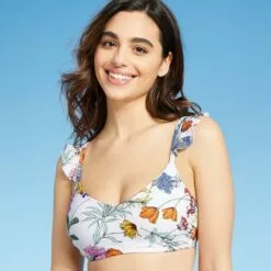 Women's Over the Shoulder Ruffle Bikini Top - Kona Sol™ Multi -Swimsuits Popular Store unnamed file 3502