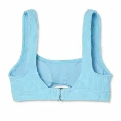 Juniors' Textured Cut Out Scoop Neck Bralette Bikini Top - Xhilaration™ Blue -Swimsuits Popular Store unnamed file 3526