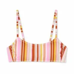 Juniors' Scoop Neck Bralette Bikini Top - Xhilaration™ Multi Stripe -Swimsuits Popular Store unnamed file 3531