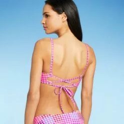 Juniors' Underwire Bikini Top - Xhilaration™ Multi Plaid Print