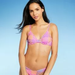 Juniors' Underwire Bikini Top - Xhilaration™ Multi Plaid Print -Swimsuits Popular Store unnamed file 3547
