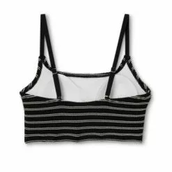 Women's Textured Pucker Straight Neck Bikini Top - Kona Sol™ Black -Swimsuits Popular Store unnamed file 3556