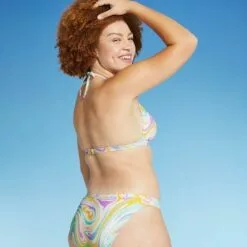 Juniors' Triangle Bikini Top - Xhilaration™ Blue Swirl Print -Swimsuits Popular Store unnamed file 3585