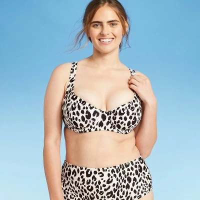 Women's Pieced Underwire Bikini Top - Kona Sol™ Animal Print 5 Women's Pieced Underwire Bikini Top - Kona Sol™ Animal Print - Image 3