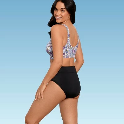 Women's Slimming Control Wrap-Front Bikini Top - Beach Betty by Miracle Brands Brown 4 Women's Slimming Control Wrap-Front Bikini Top - Beach Betty by Miracle Brands Brown - Image 2